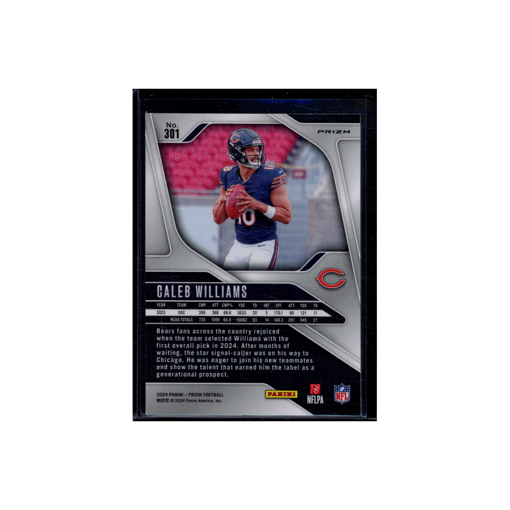 Caleb Williams 2024 Panini Prizm Football Pink Prizm Rookie