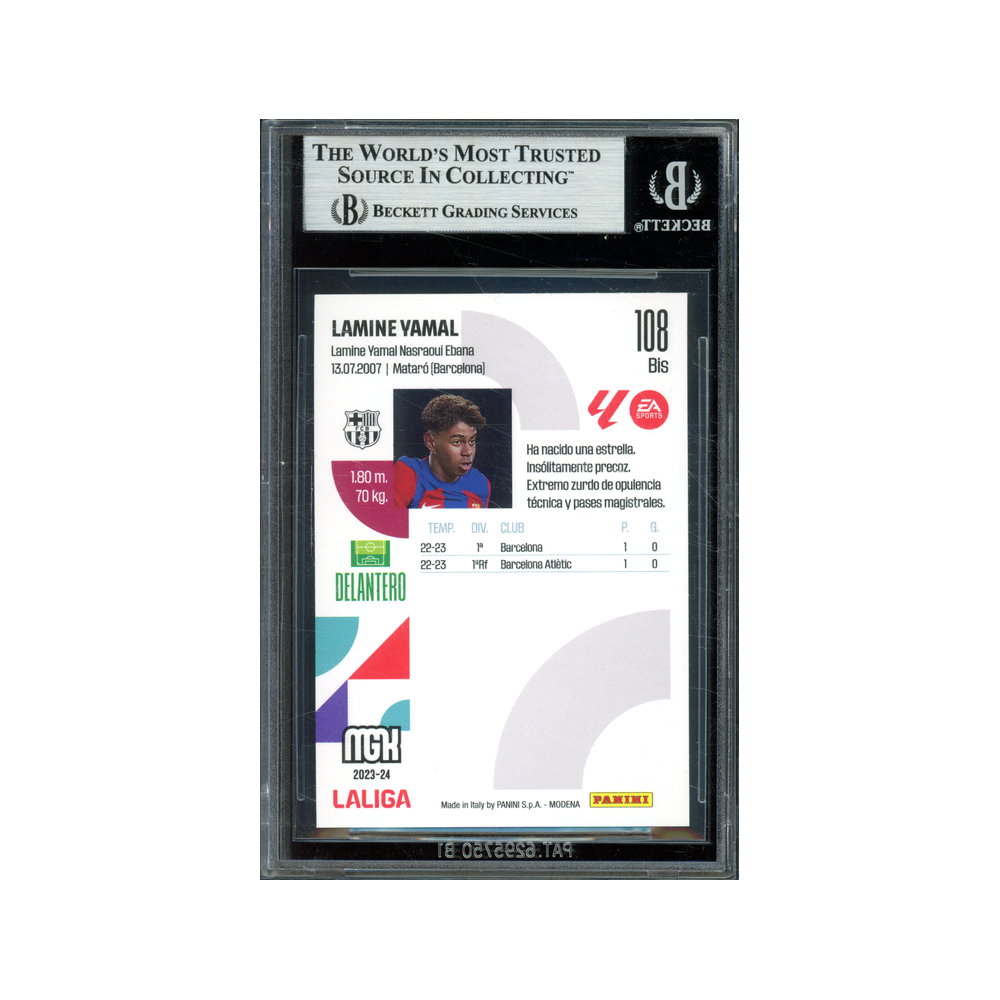 Lamine Yamal 2023-24 Panini La Liga Megacracks Rookie BGS 9
