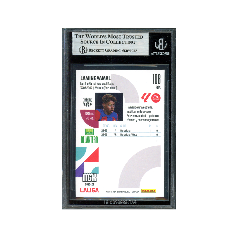 Lamine Yamal 2023-24 Panini La Liga Megacracks Rookie BGS 9