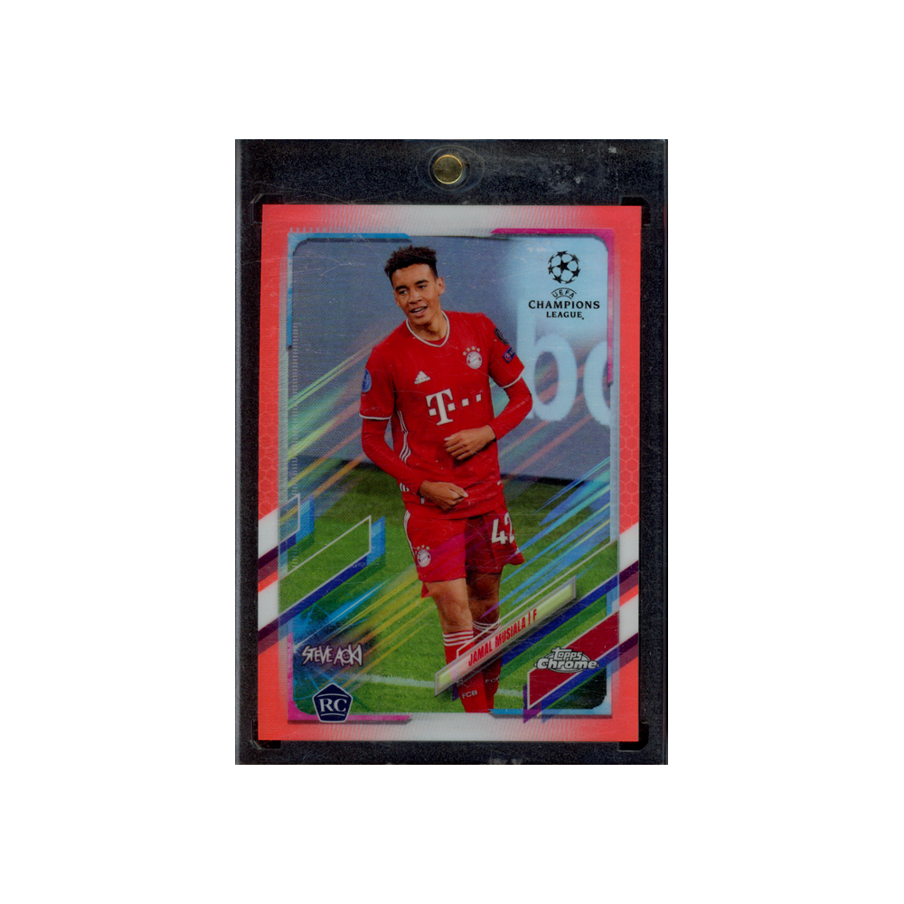 Jamal Musiala 2020 Topps Chrome Steve Aoki Rookie Neon Red Refractor /5