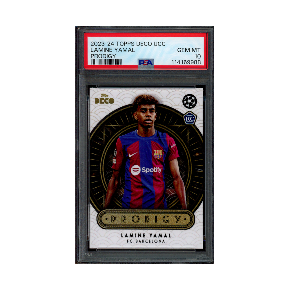 Lamine Yamal 2023-24 Topps Deco UCC Prodigy Rookie PSA 10