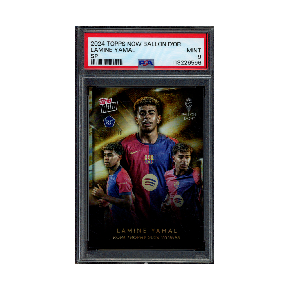Lamine Yamal 2024 Topps Now Ballon D'Or SP Rookie /100 PSA 9