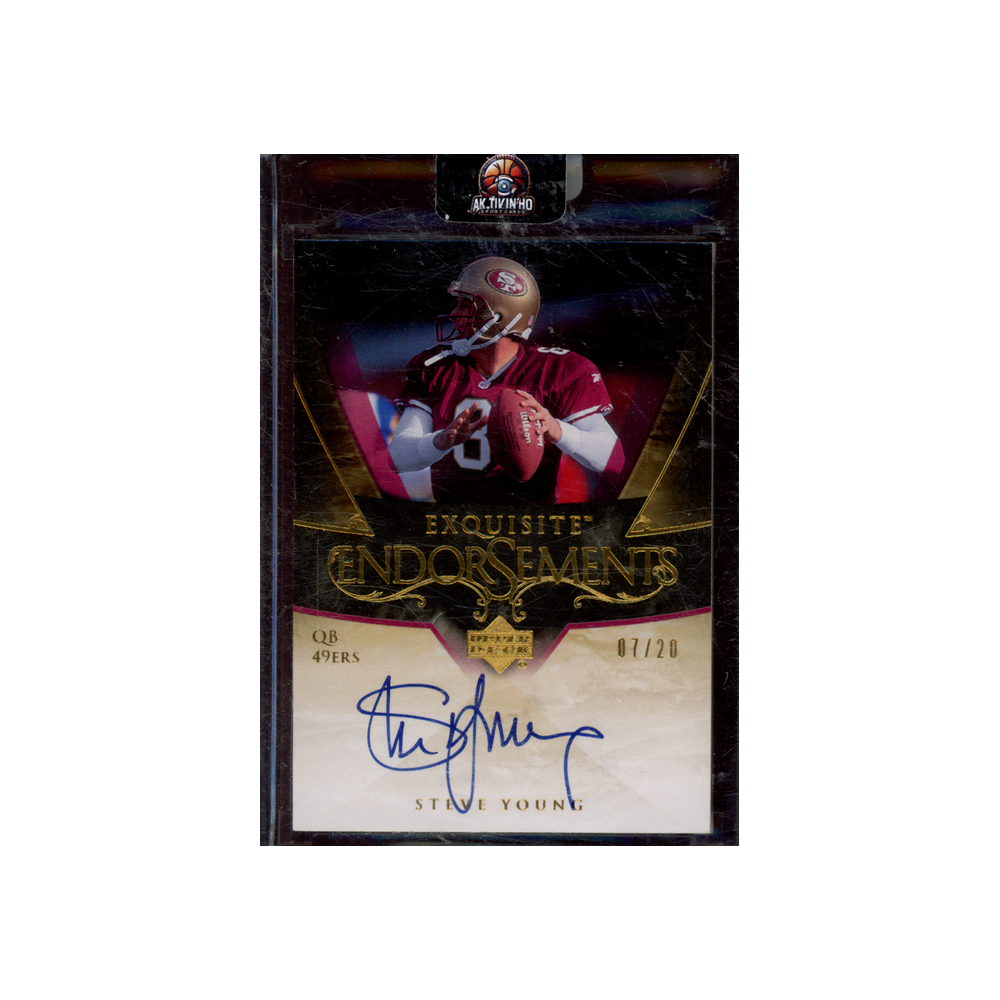 Steve Young 2007 Upper Deck NFL Exquisite Endorsements Auto /20