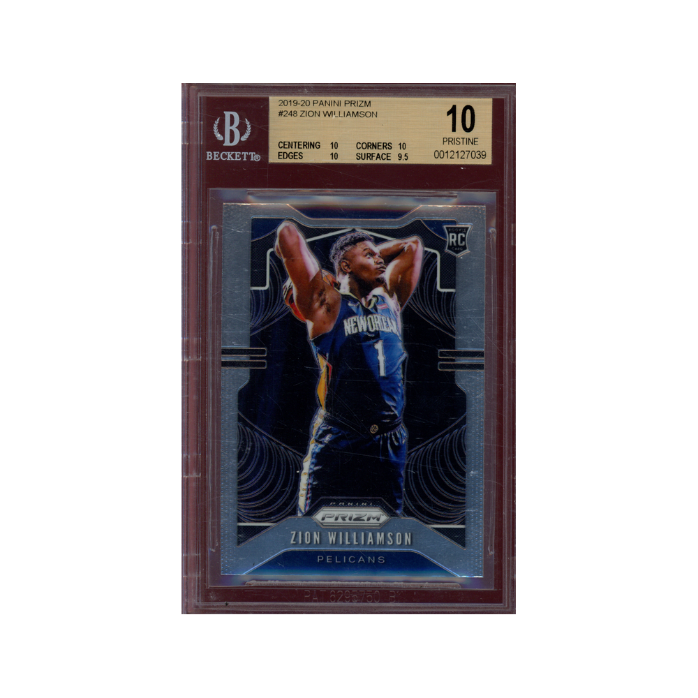Zion Williamson 2019-20 Panini Prizm Basketball Rookie BGS 10