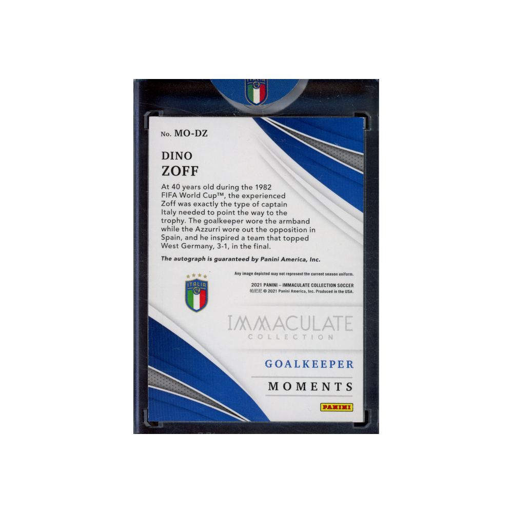 Dino Zoff 2021 Panini Immaculate Collection Soccer Moments Auto /25