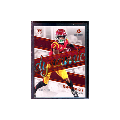 Jordan Addison 2023 Panini Luminance Football Dynamic Rookie /100