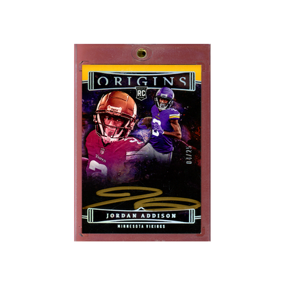 Jordan Addison 2023 Panini Origins Football Rookie Auto /25