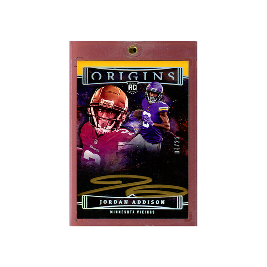 Jordan Addison 2023 Panini Origins Football Rookie Auto /25