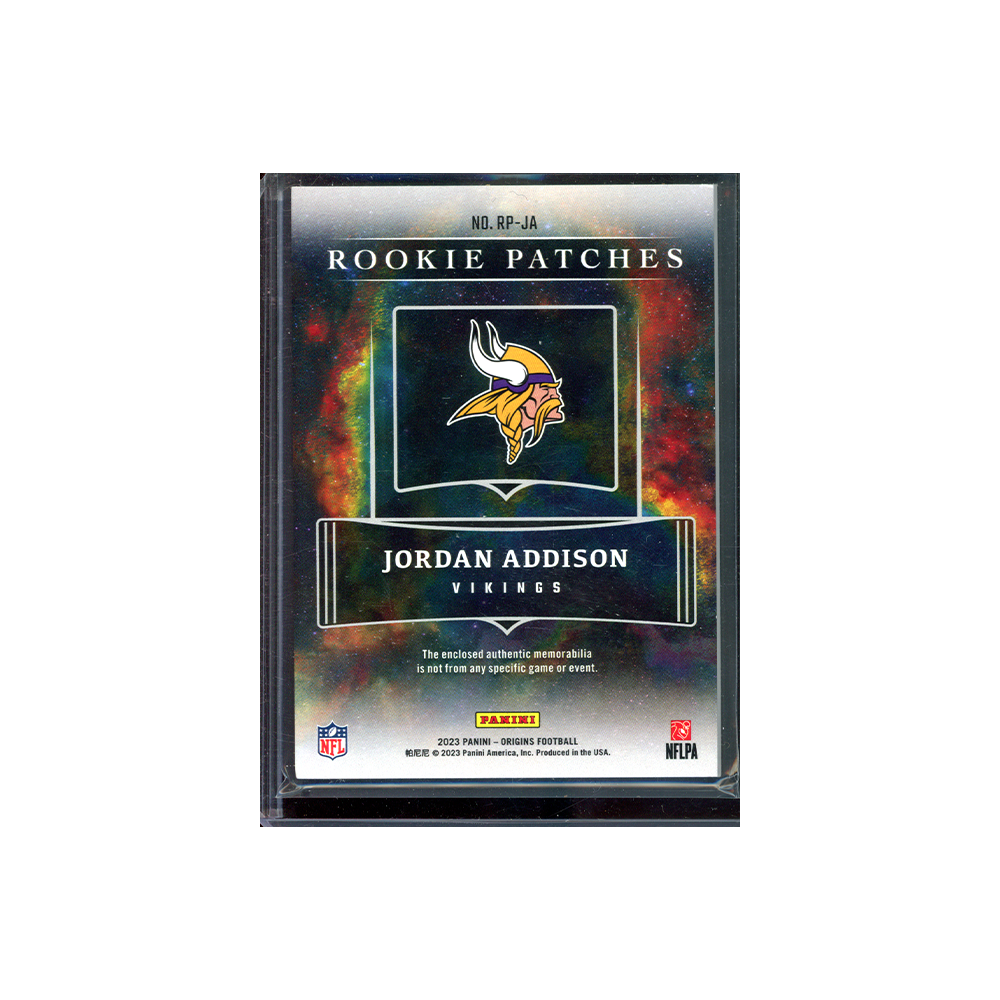 Jordan Addison 2023 Panini Origins Football Rookie Patches /75