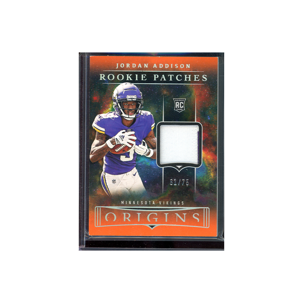 Jordan Addison 2023 Panini Origins Football Rookie Patches /75