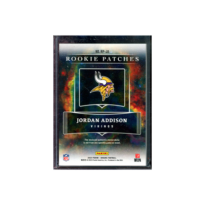 Jordan Addison 2023 Panini Origins Football Rookie Patches /25