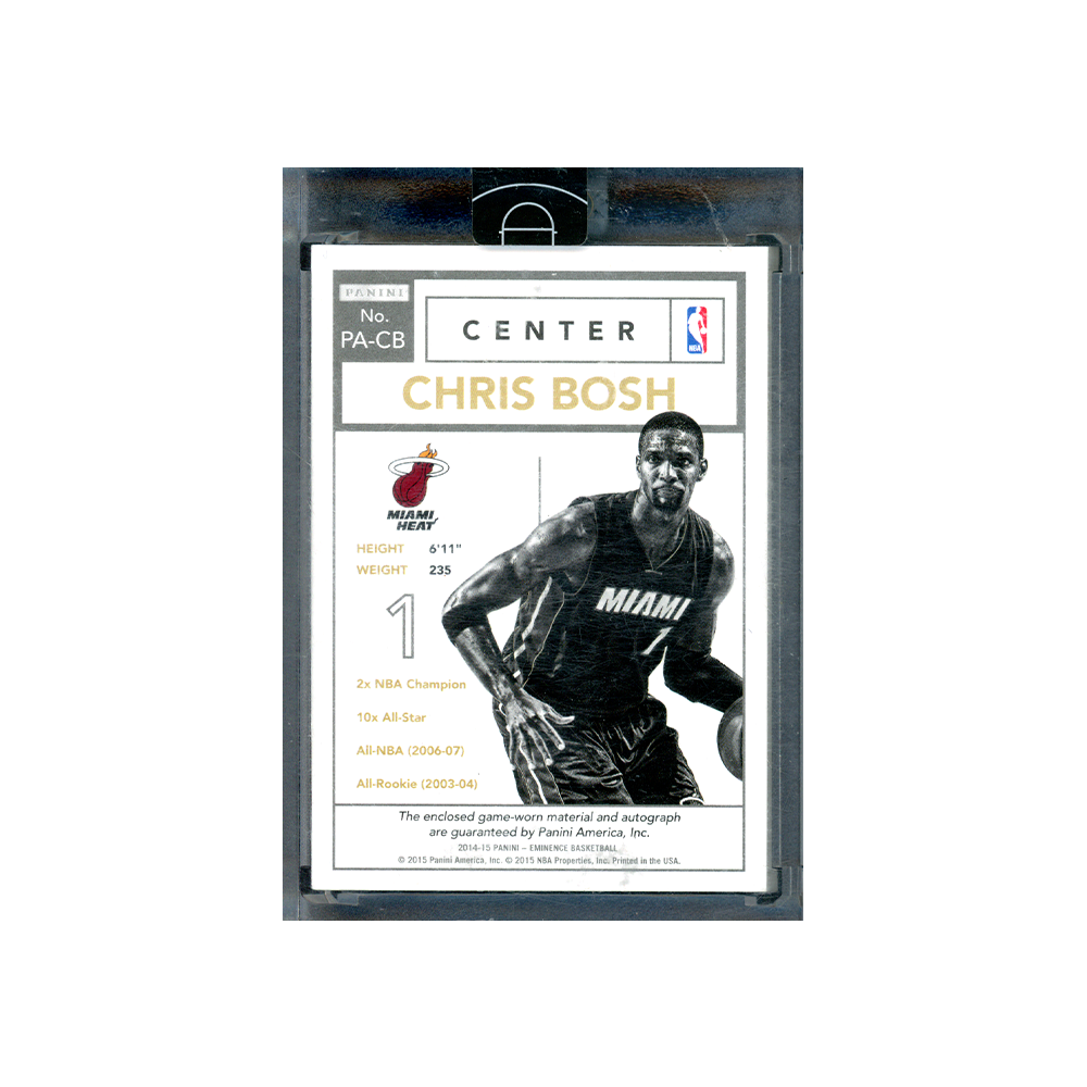 Chris Bosh 2014-15 Panini Eminence Basketball Patch Auto /5