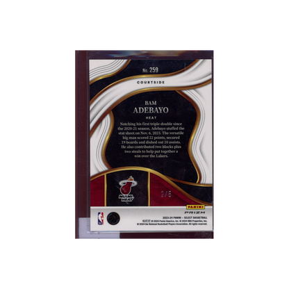 Bam Adebayo 2023-24 Panini Select Basketball Courtside /5