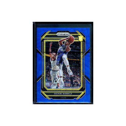 Ochai Agbaji 2022-23 Panini Prizm Basketball Blue Wave Prizm Rookie
