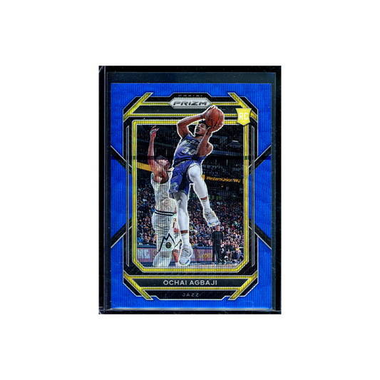 Ochai Agbaji 2022-23 Panini Prizm Basketball Blue Wave Prizm Rookie