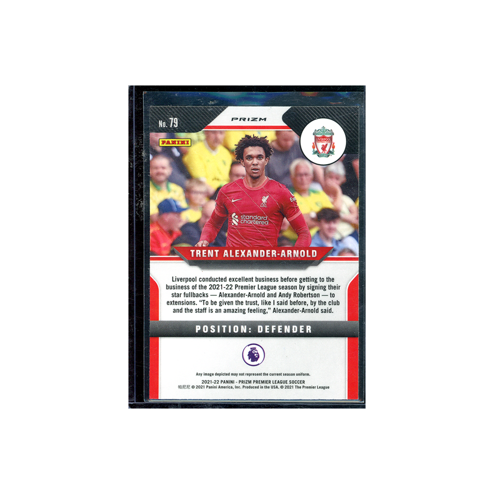 Trent Alexander-Arnold 2021-22 Panini Prizm PL Soccer Orange Mojo Prizm