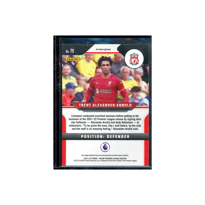 Trent Alexander-Arnold 2021-22 Panini Prizm PL Soccer Orange Mojo Prizm