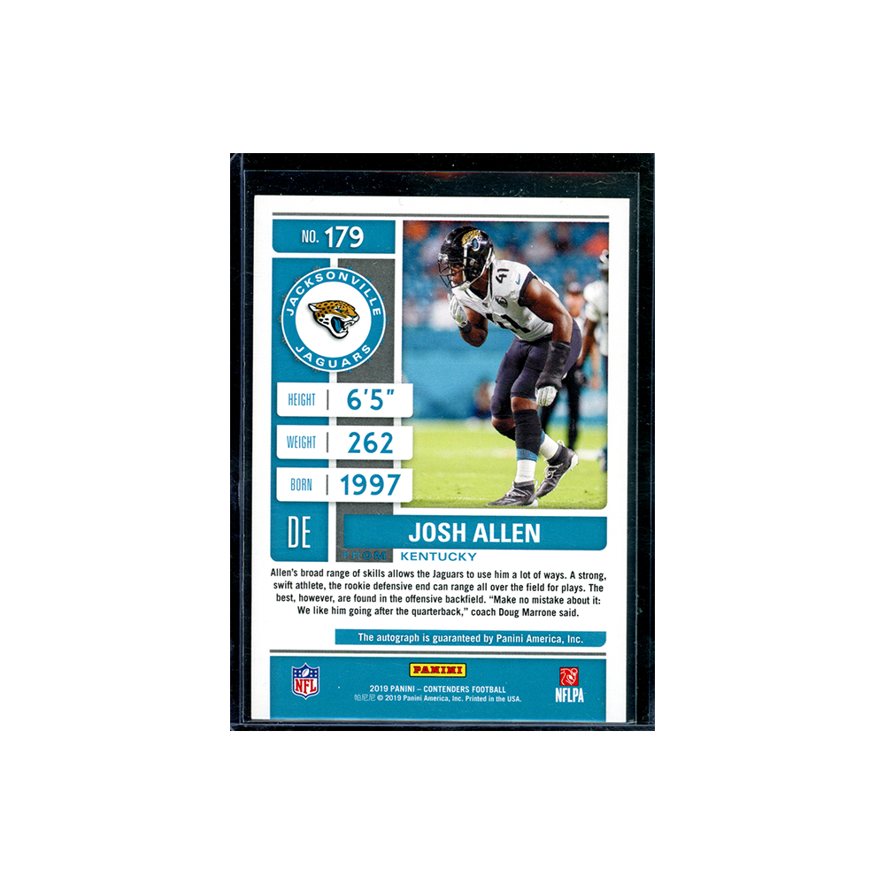 Josh Allen 2019 Panini Contenders Football Rookie Ticket Auto