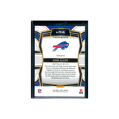 Josh Allen 2023 Panini Select Football Silver Phenomenon