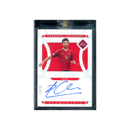 Xabi Alonso 2022 Panini National Treasures Road to WC Penmanship Auto /99