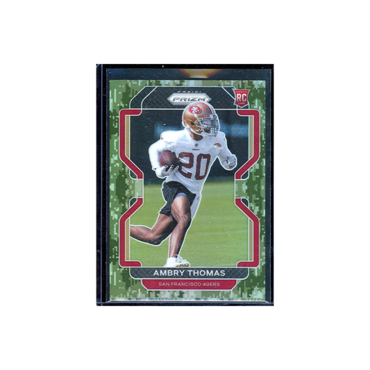 Ambry Thomas 2021 Panini Prizm Football Camo Prizm Rookie /15