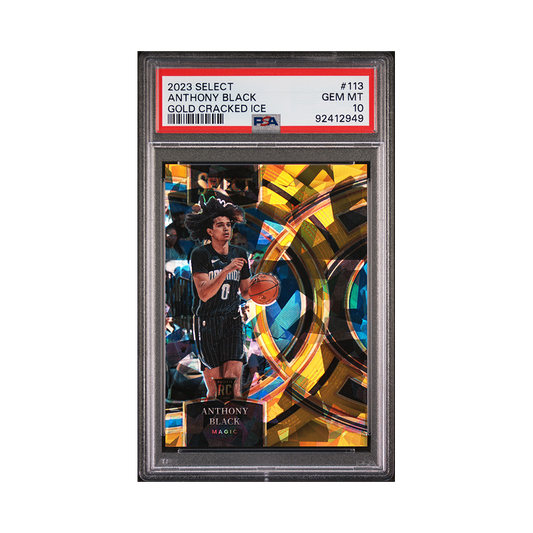 Anthony Black 2023-24 Panini Select Basketball Gold Cracked Ice Rookie /10 PSA 10