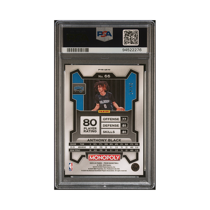 Anthony Black 2023-24 Panini Prizm Monopoly Gold Rookie /49 PSA 10