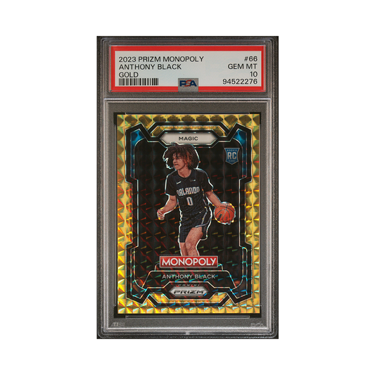 Anthony Black 2023-24 Panini Prizm Monopoly Gold Rookie /49 PSA 10