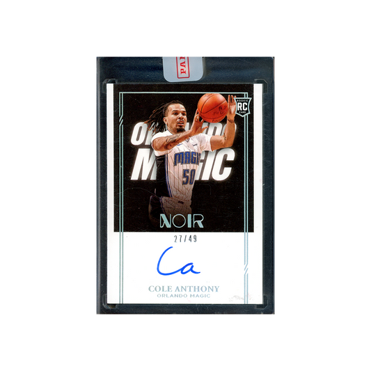 Cole Anthony 2020-21 Panini Noir Basketball Rookie Auto /49