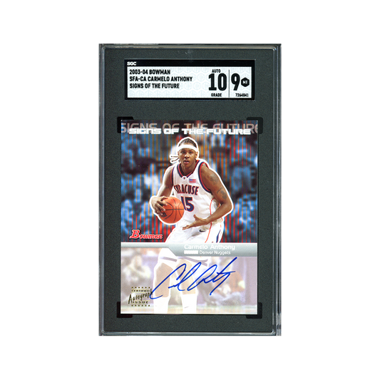 Carmelo Anthony 2003-04 Topps Bowman Signs Of The Future Rookie Auto SGC 9/10