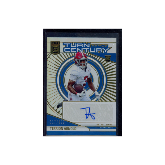 Terrion Arnold 2024 Panini Donruss Elite Football Turn of the Century Rookie Auto /499