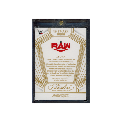 Asuka 2024 Panini Flawless WWE Flawless Performances Auto /15