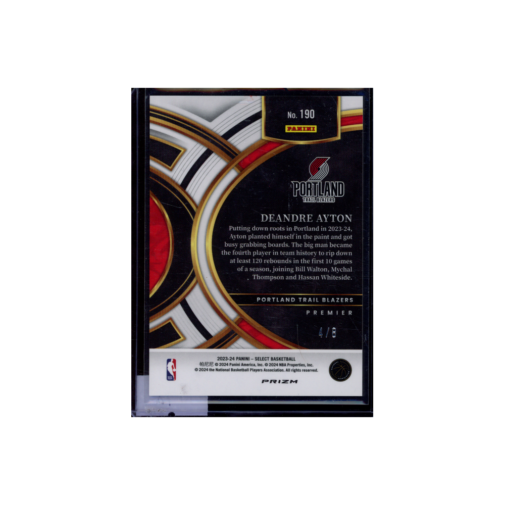 DeAndre Ayton 2023-24 Panini Select Basketball Dragon Scale /8