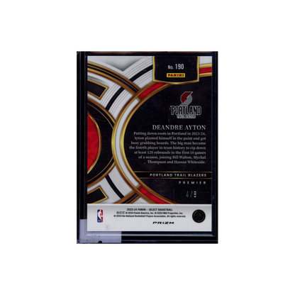 DeAndre Ayton 2023-24 Panini Select Basketball Dragon Scale /8