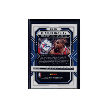 Charles Barkley 2021-22 Panini Obsidian Basketball Purple Etch /99