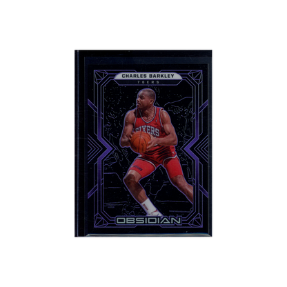 Charles Barkley 2021-22 Panini Obsidian Basketball Purple Etch /99