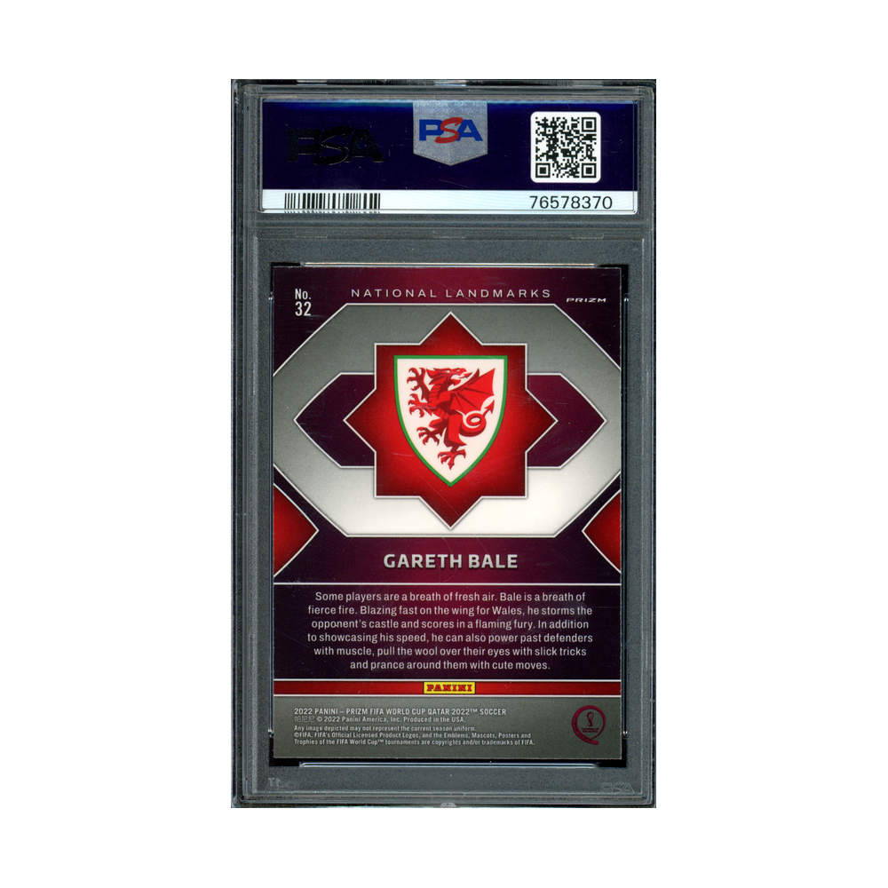 Gareth Bale 2022 Prizm World Cup National Landmarks PSA 10