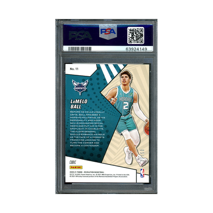 LaMelo Ball 2020 Panini Revolution Basketball Rookie Revolution Cubic /50 PSA 10