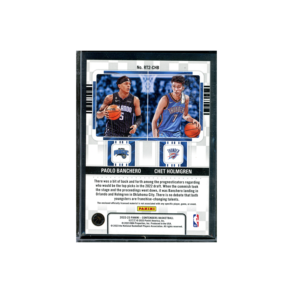 Banchero & Holmgren 2022-23 Panini Contenders Basketball Rookie Dual Ticket Patch