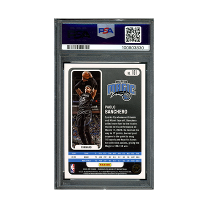 Paolo Banchero 2022 Panini Chronicles Basketball Asia Red Rookie /48 PSA 10