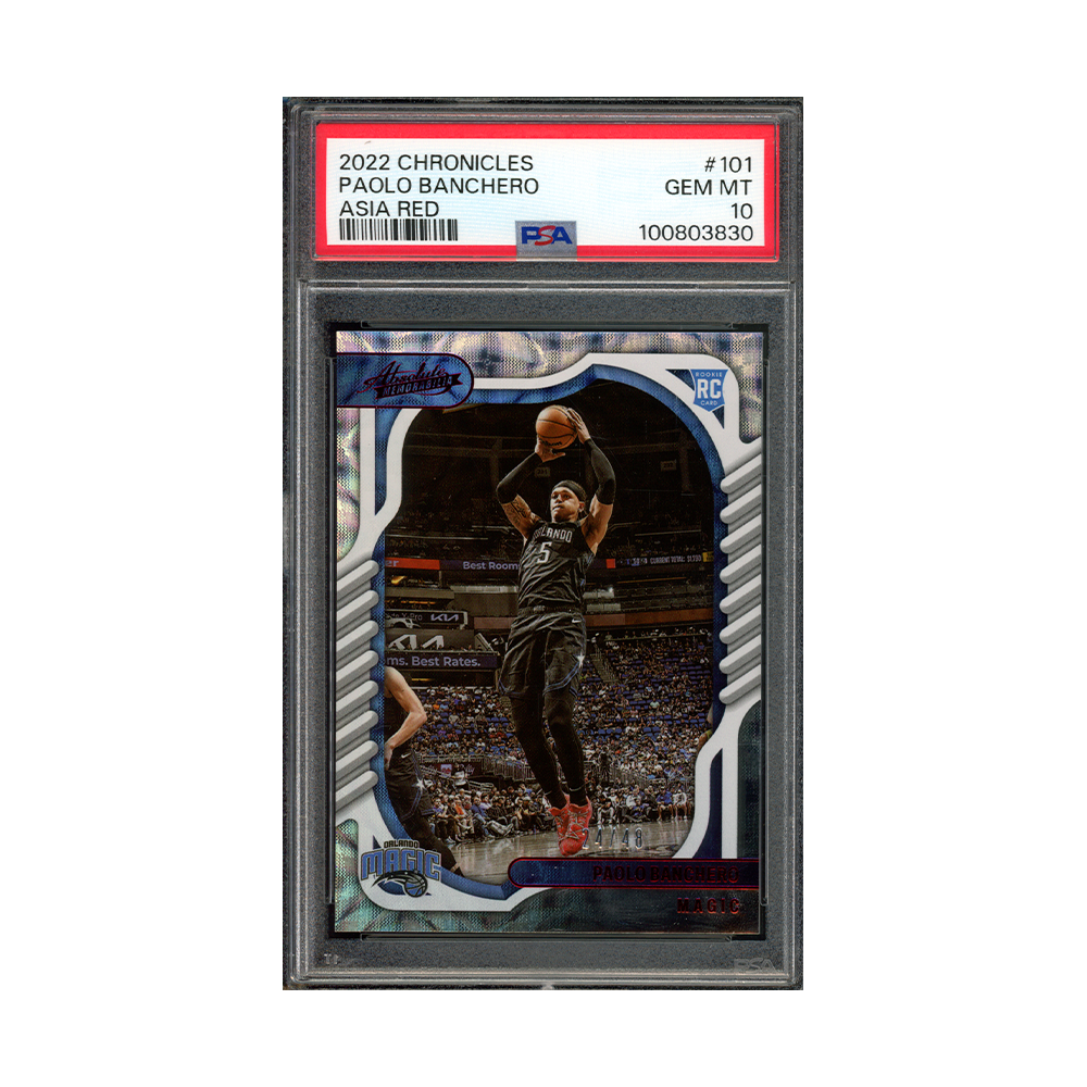 Paolo Banchero 2022 Panini Chronicles Basketball Asia Red Rookie /48 PSA 10