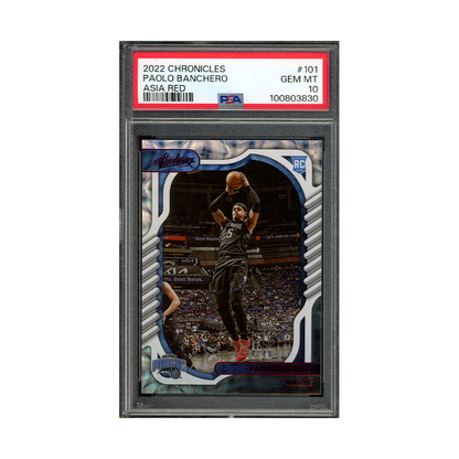 Paolo Banchero 2022 Panini Chronicles Basketball Asia Red Rookie /48 PSA 10