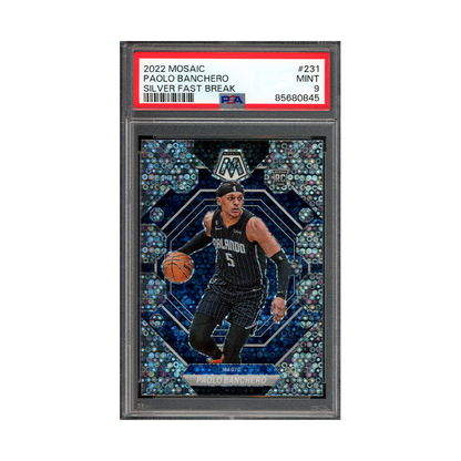 Paolo Banchero 2022 Panini Mosaic Basketball Silver Fast Break Rookie PSA 9