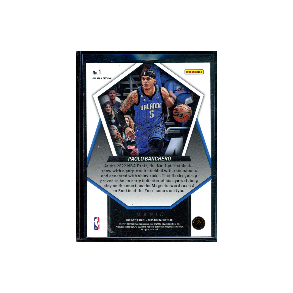 Paolo Banchero 2022-23 Panini Mosaic Basketball Swagger Silver Rookie