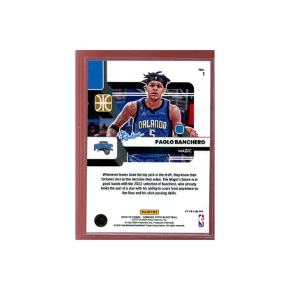 Paolo Banchero 2022-23 Panini Donruss Optic Basketball The Rookies Holo