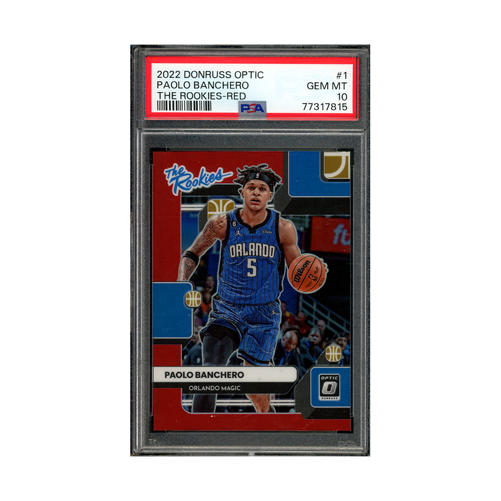 Paolo Banchero 2022-23 Panini Donruss Elite Basketball The Rookies Red /99 PSA 10