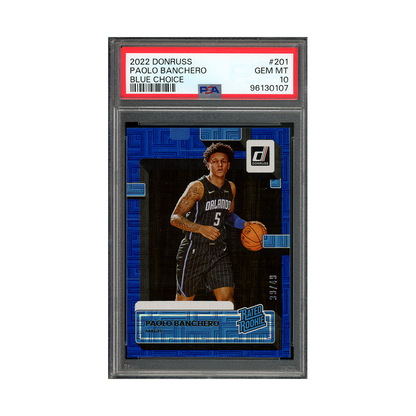 Paolo Banchero 2022-23 Panini Donruss Basketball Rated Rookie Blue Choice /49 PSA 10