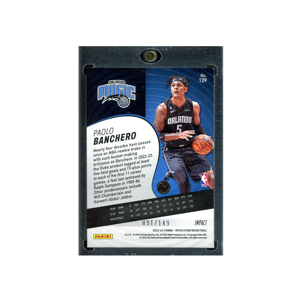 Paolo Banchero 2022-23 panini Revolution Basketball Impact Rookie /149