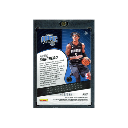 Paolo Banchero 2022-23 panini Revolution Basketball Impact Rookie /149