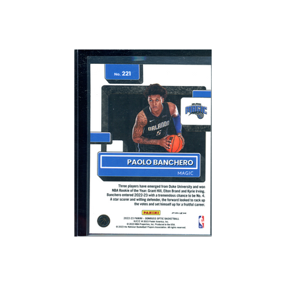 Paolo Banchero 2022-23 Panini Donruss Optic Basketball Rated Rookie Choice